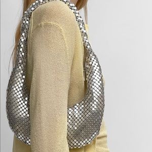 Silver shoulder bag by ZARA